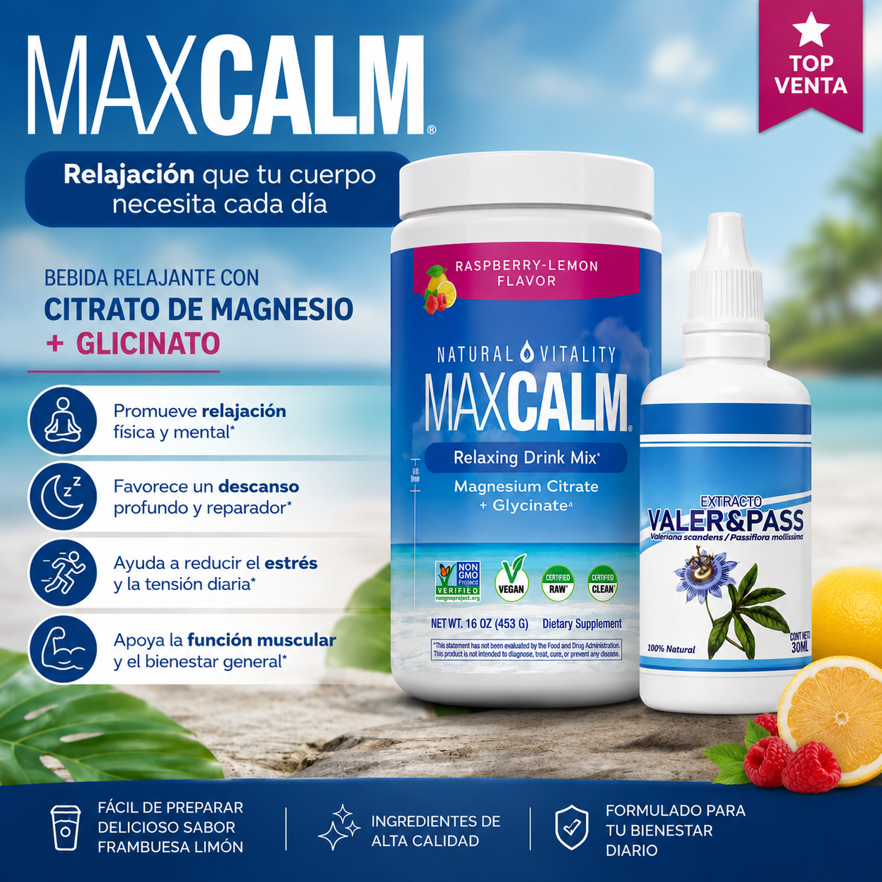 1 MAXCALM + OBSEQUIO (VALER&PASS)